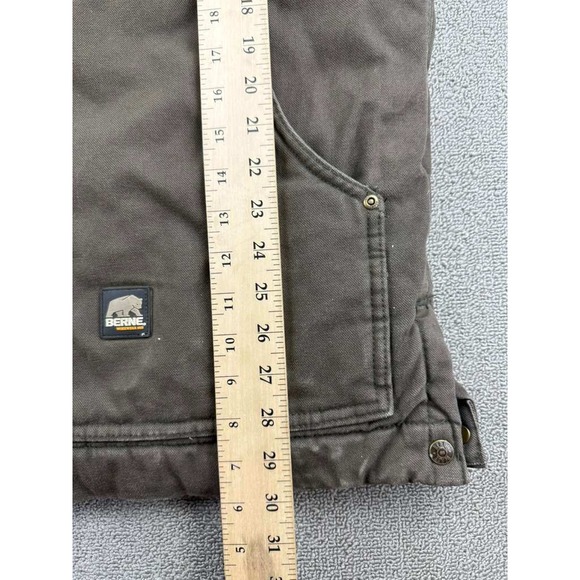 Berne Chore Coat Jacket Men XL Brown Highland Washed Duck Canvas Quilt CH377OD - Picture 6 of 14